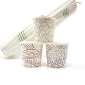 Good Paper 4oz Rinse Cups  3 Designs