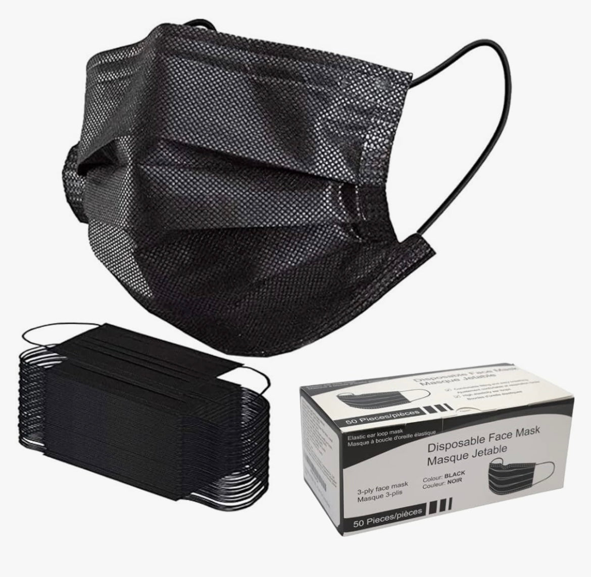 Disposable Face Mask ( Black )