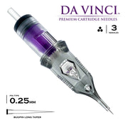 Da Vinci premium cartridge needle with purple chamber on a white background