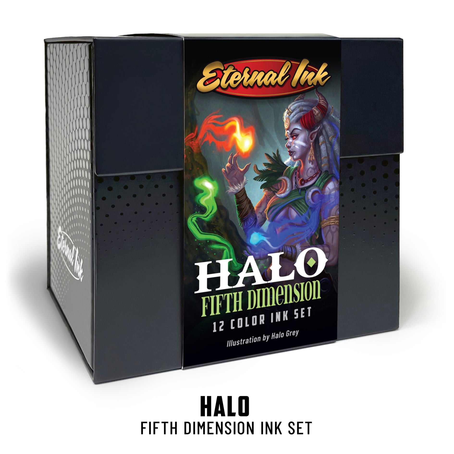 Coffret de 12 flacons d'encre de tatouage Eternal Ink Halo Fifth Dimension — BNG Tattoo Supply