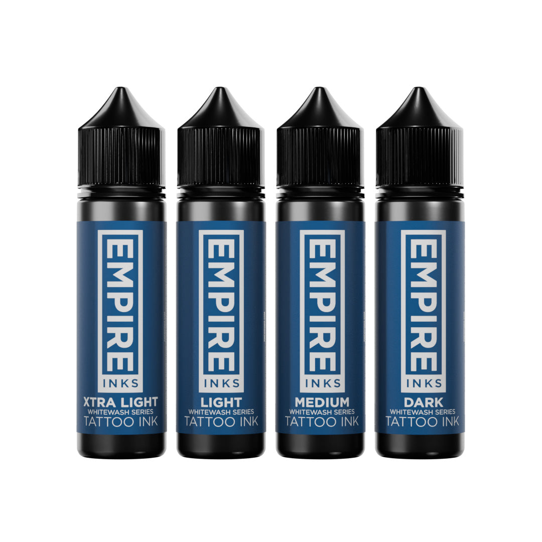 Set 4-Stage Empire Inks Whitewash 2 oz, bouteilles d'encre de tatouage