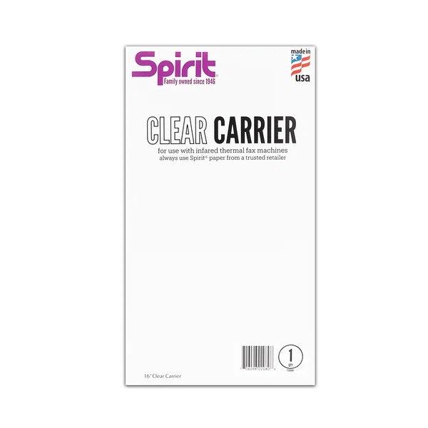 Paquet de feuilles de support Spirit 16 pouces, transparent — BNG Tattoo Supply
