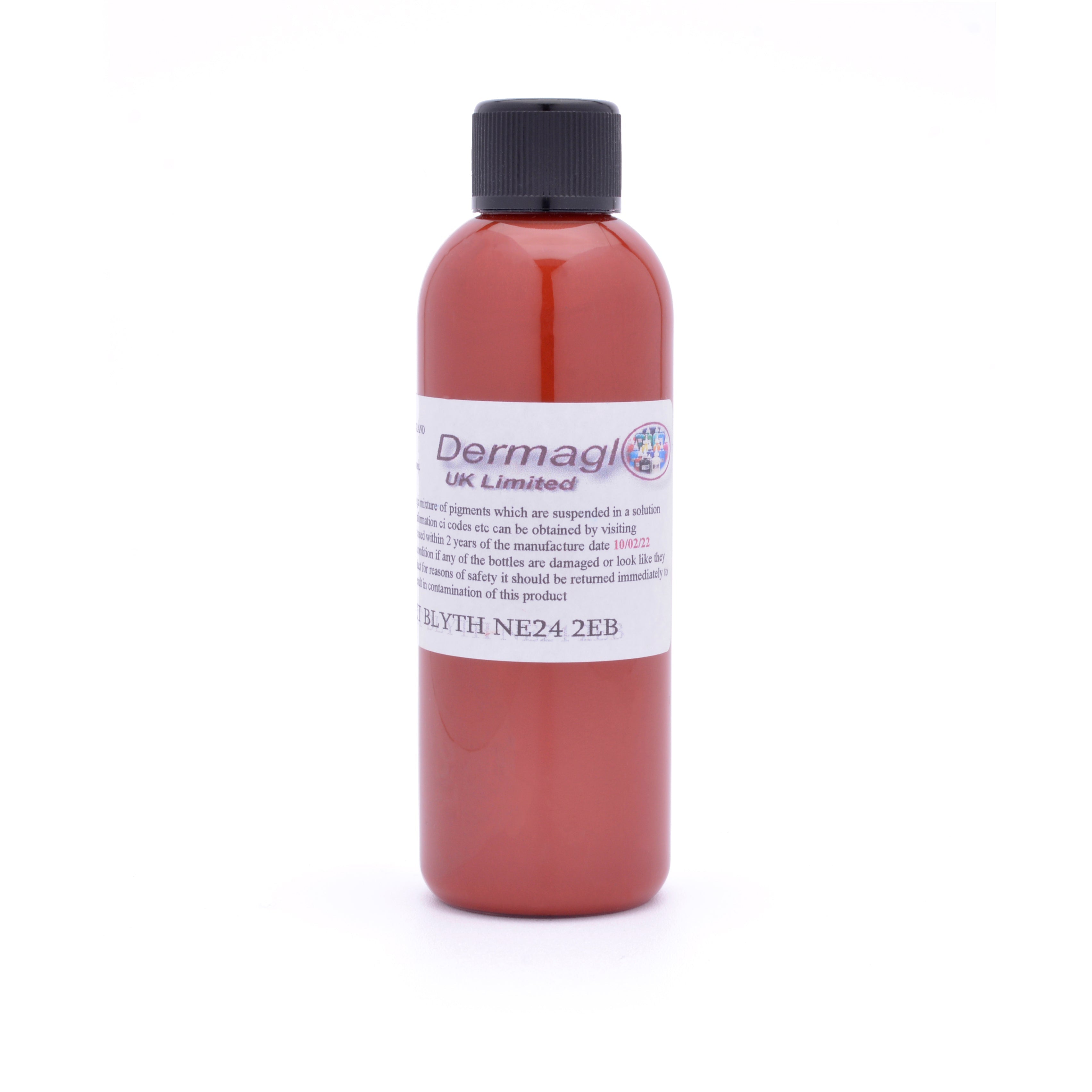 Dermaglo Chocolate Brown tattoo ink bottle — BNG Tattoo Supply