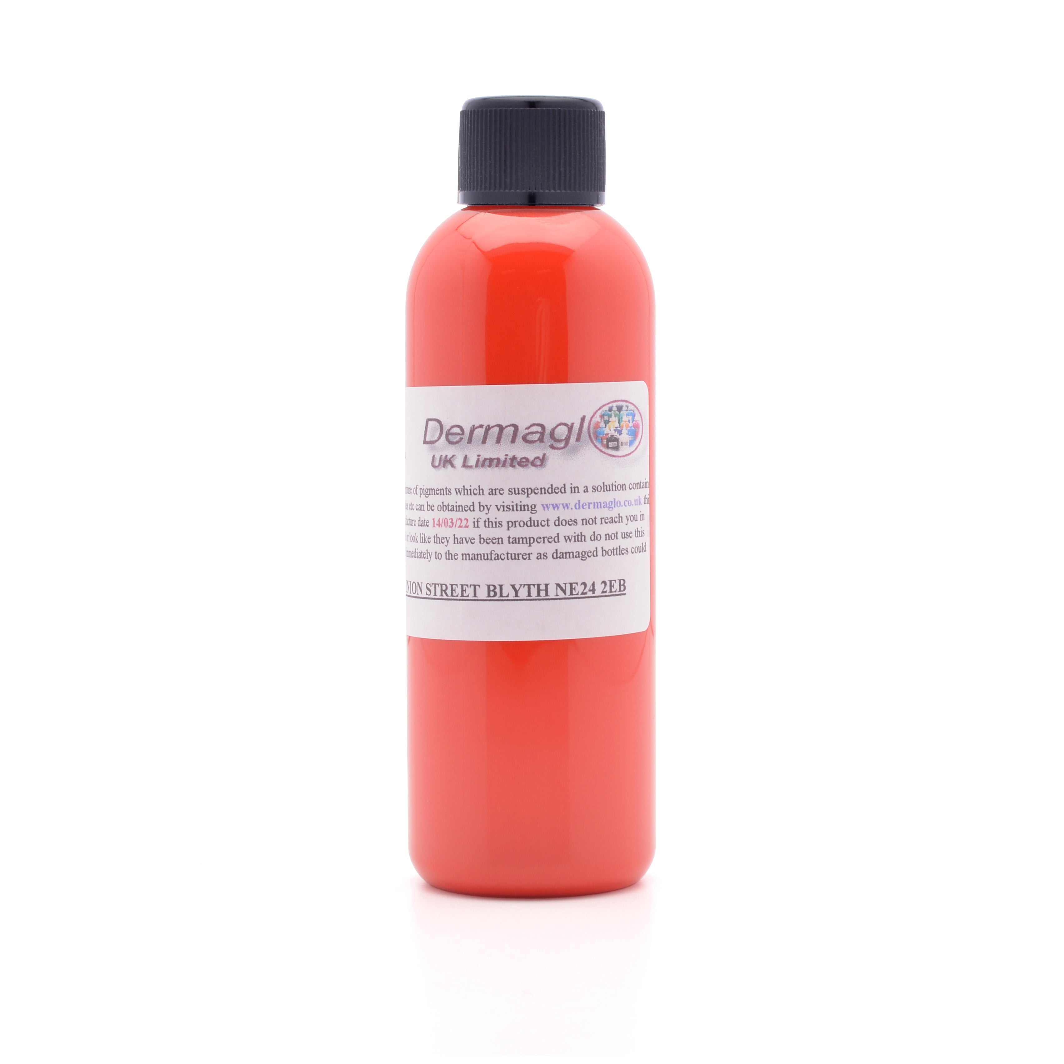 Dermaglo Light Red tattoo ink bottle — BNG Tattoo Supply