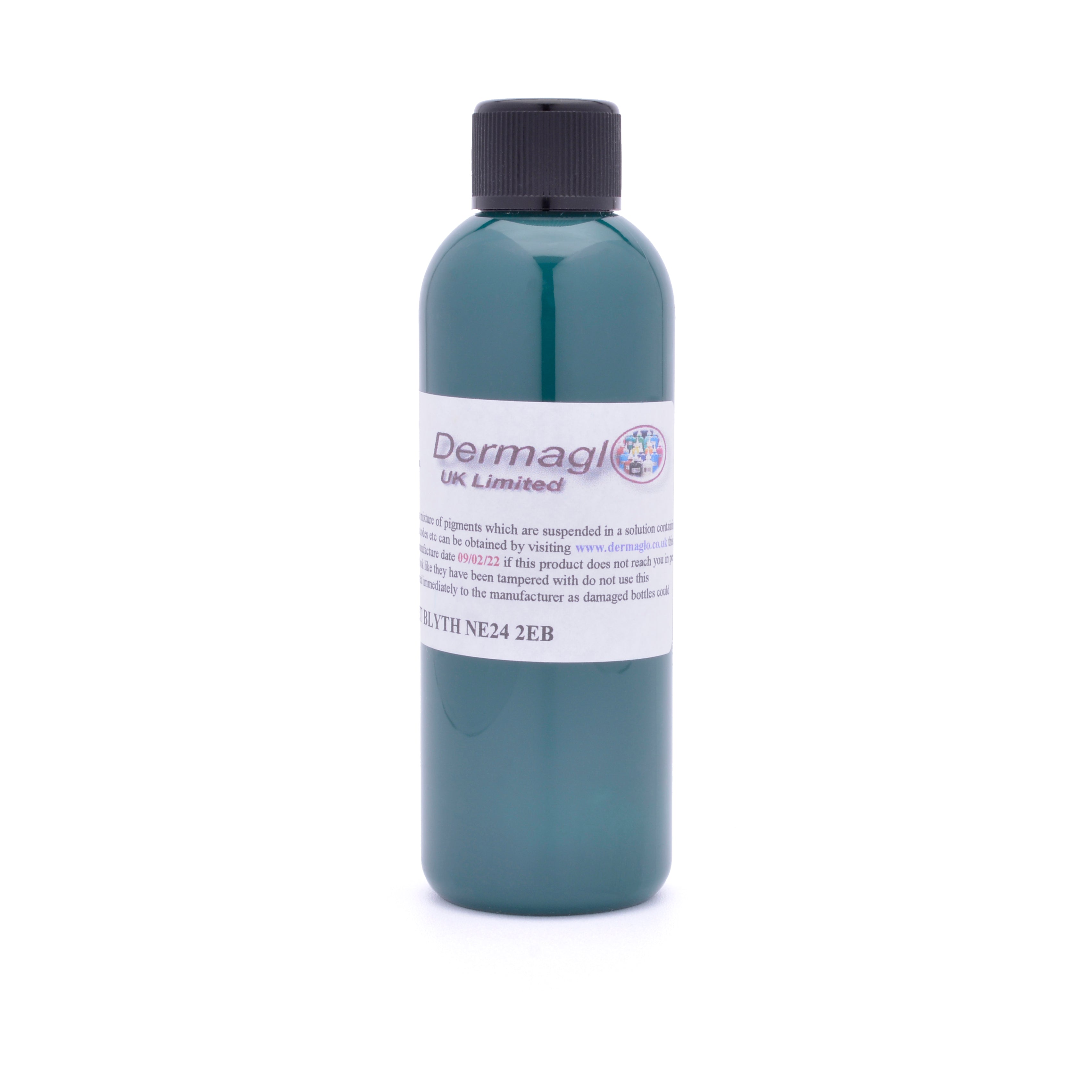 Dermaglo Dark Green tattoo ink bottle — BNG Tattoo Supply