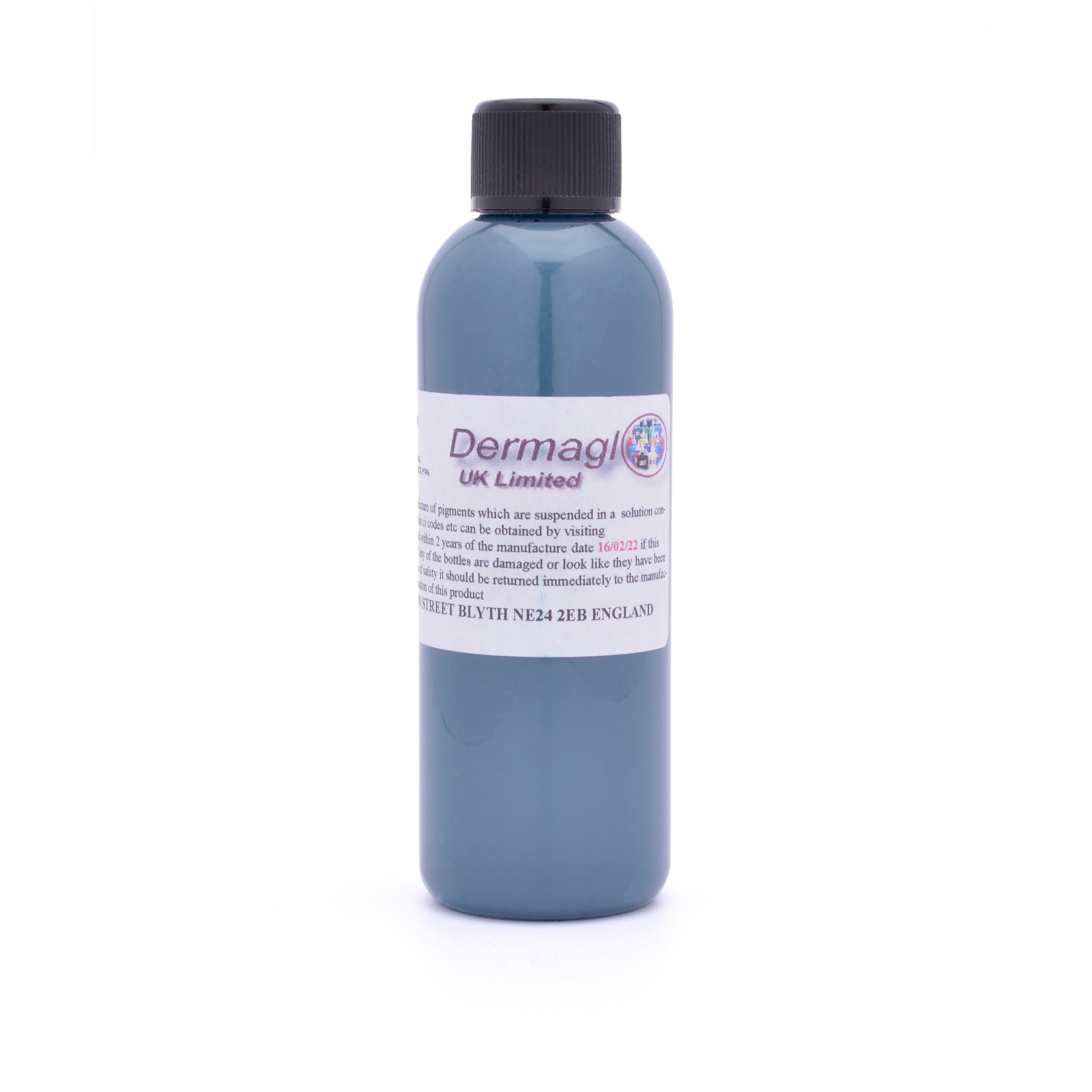 Dermaglo Blue Grey tattoo ink bottle — BNG Tattoo Supply