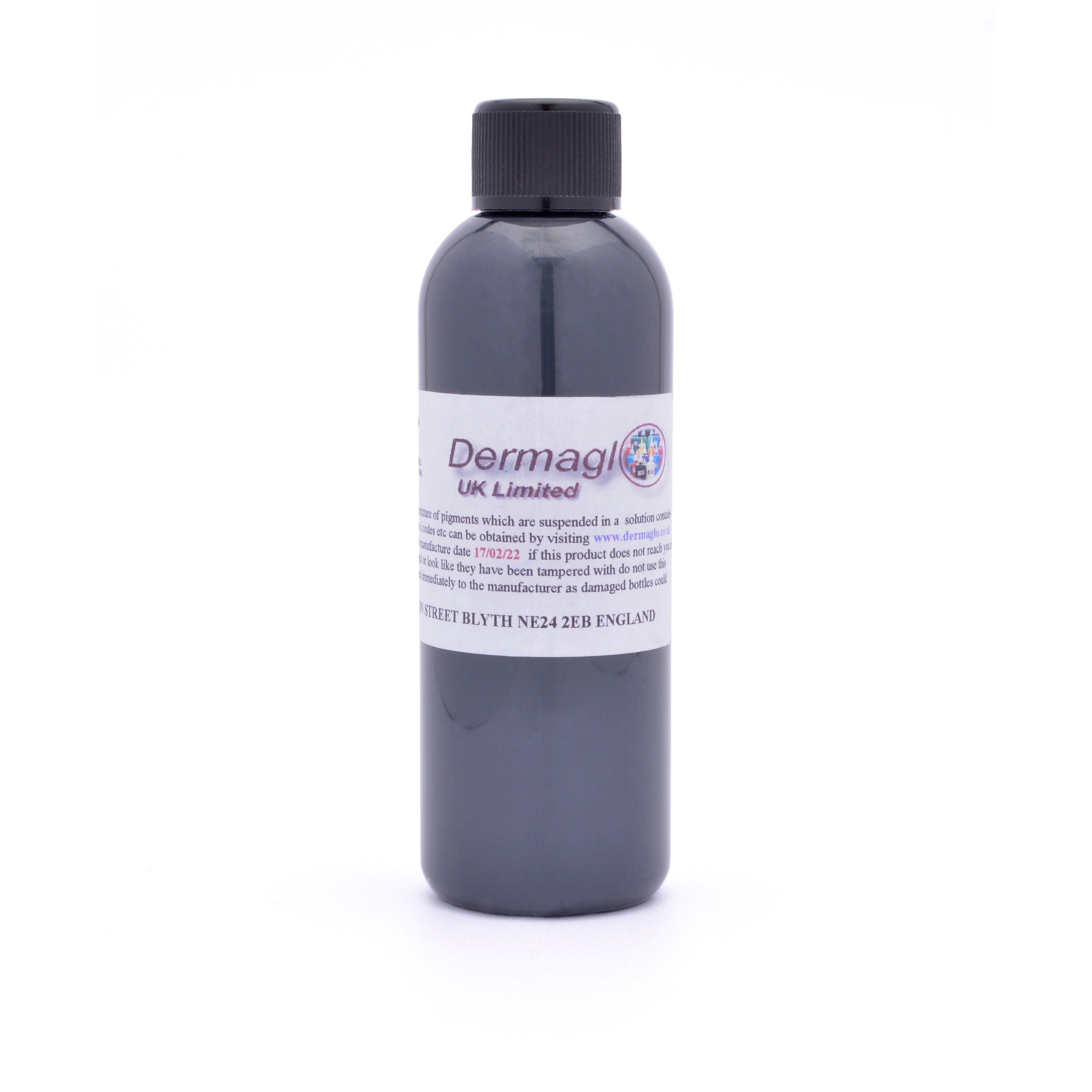 Dermaglo Dark Grey tattoo ink bottle — BNG Tattoo Supply