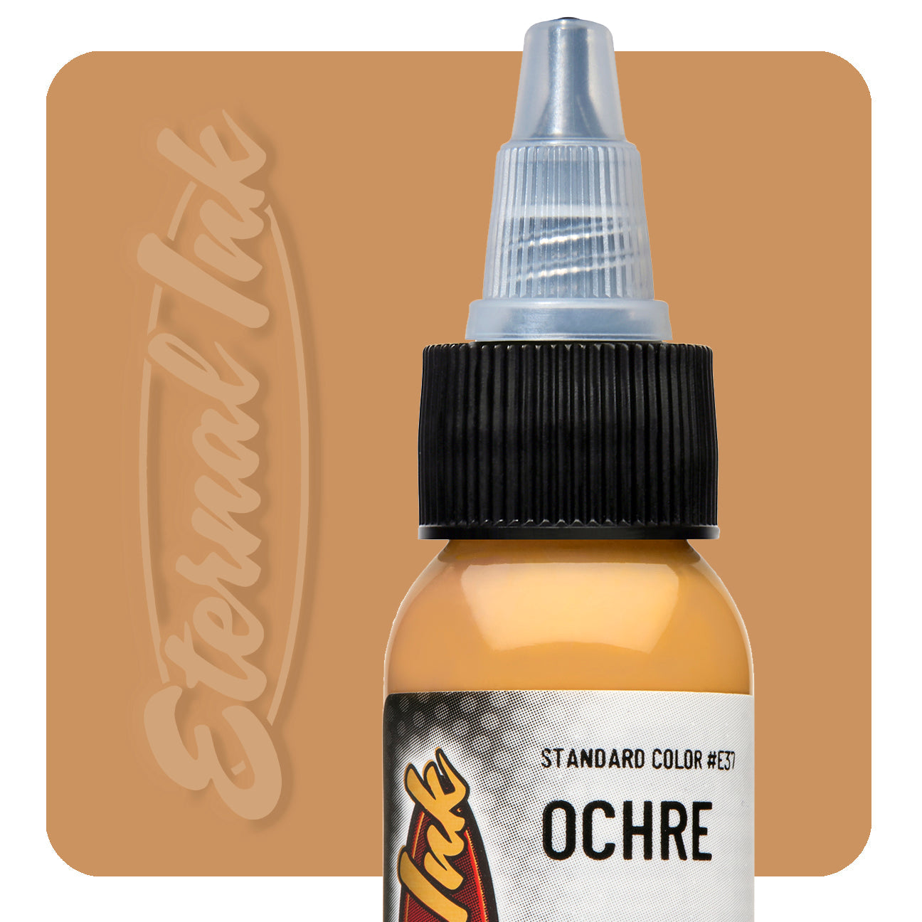 Eternal Ink Ochre tattoo ink bottle swatch — BNG Tattoo Supply