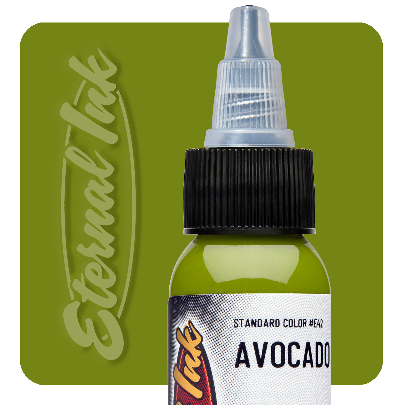 Eternal Ink Avocado tattoo ink bottle swatch — BNG Tattoo Supply