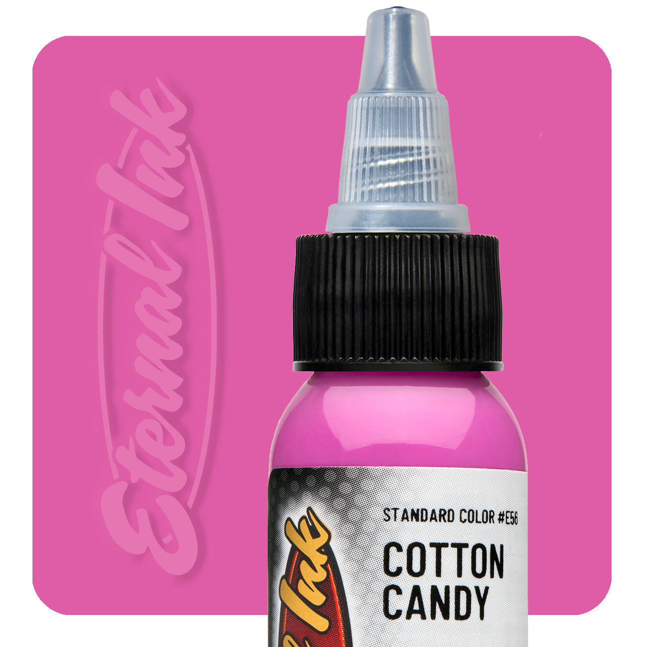 Eternal Ink Cotton Candy tattoo ink bottle swatch — BNG Tattoo Supply