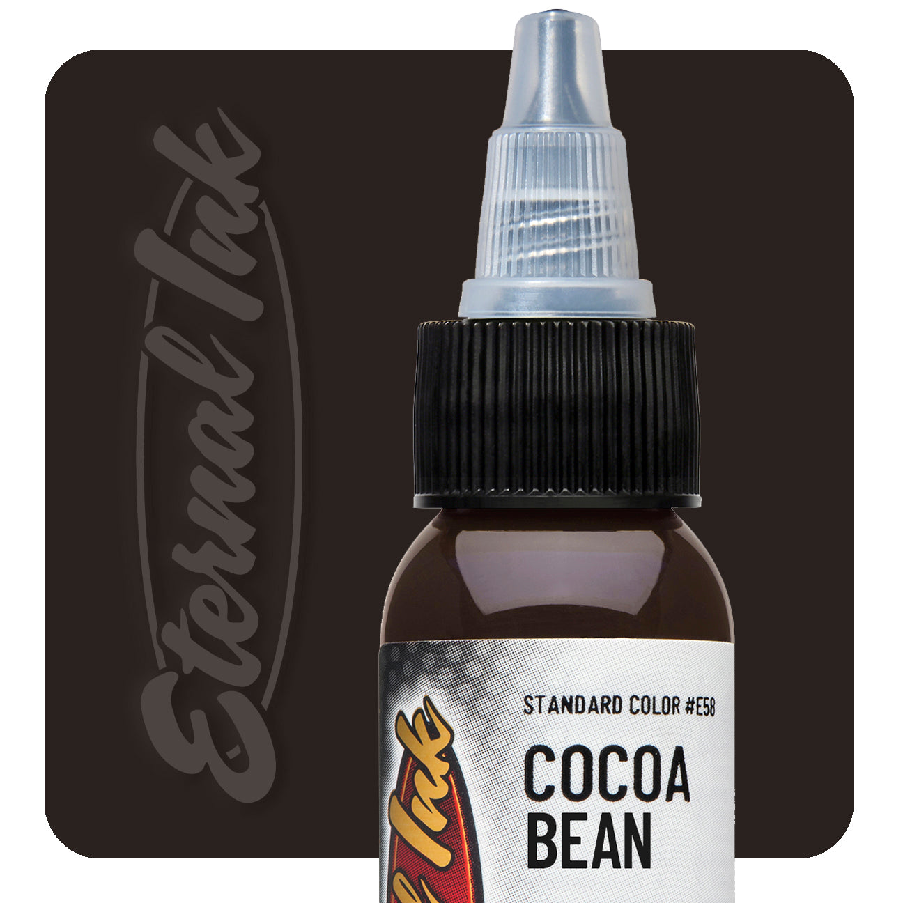 Eternal Ink Cocoa Bean tattoo ink bottle swatch — BNG Tattoo Supply