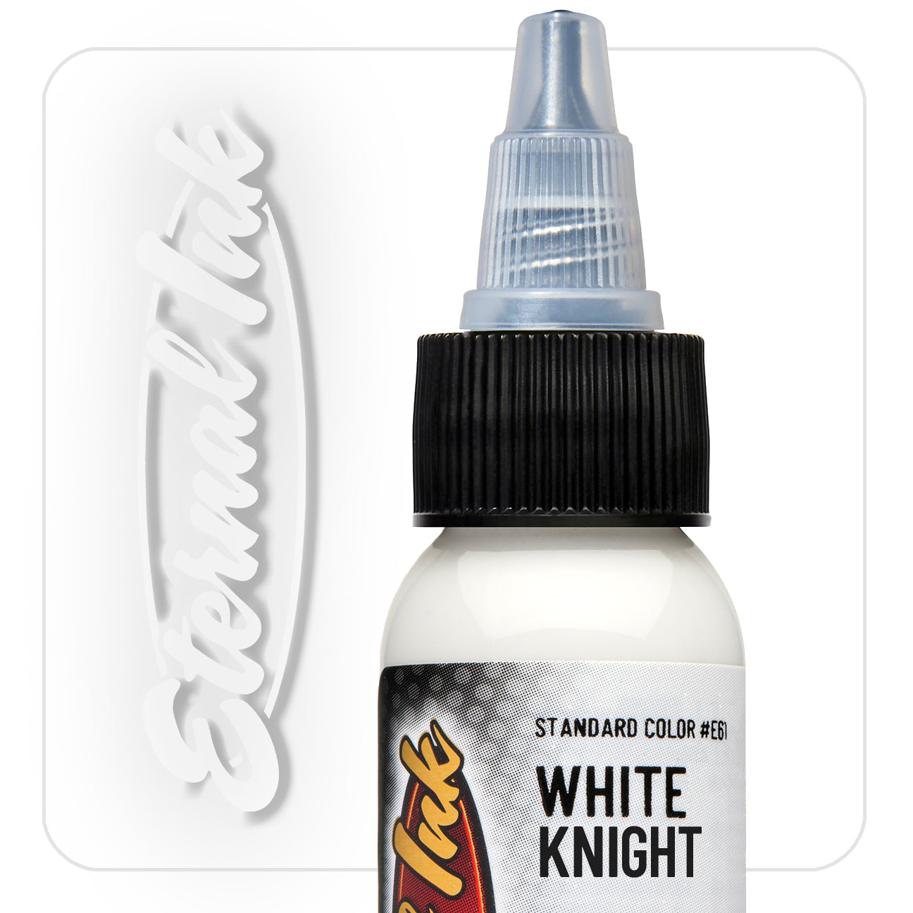 Eternal Ink White Knight tattoo ink bottle swatch — BNG Tattoo Supply