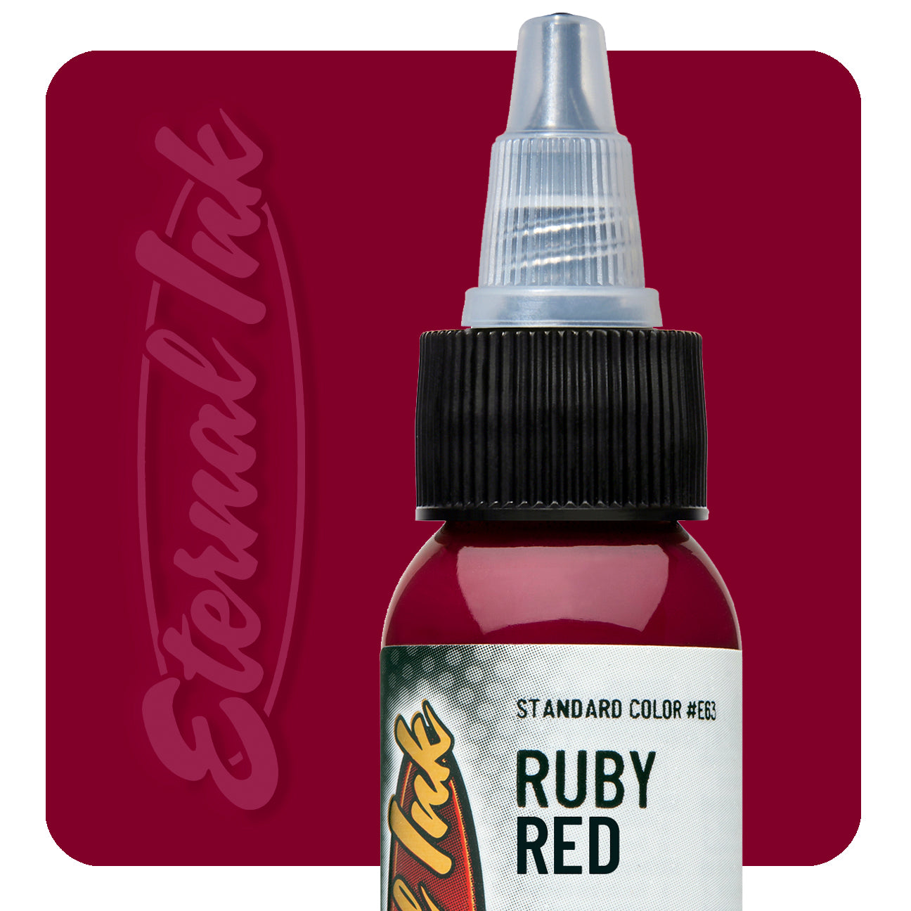 Nuancier du flacon d'encre de tatouage Eternal Ink Ruby Red — BNG Tattoo Supply