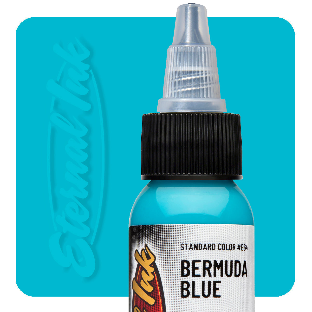 Eternal Ink Bermuda Blue tattoo ink bottle swatch — BNG Tattoo Supply