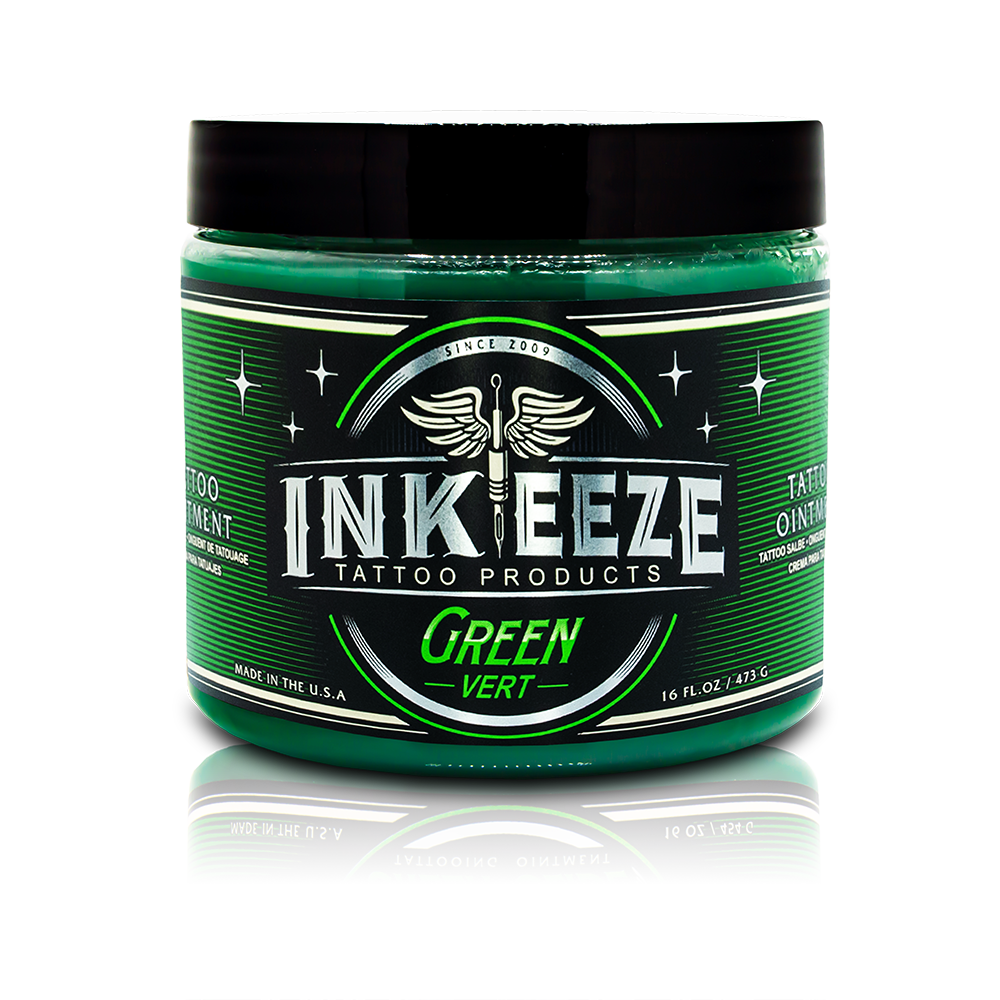 INK EEZE Green tattoo ointment 16 oz jar — BNG Tattoo Supply