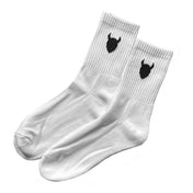 Demons Crew Socks White