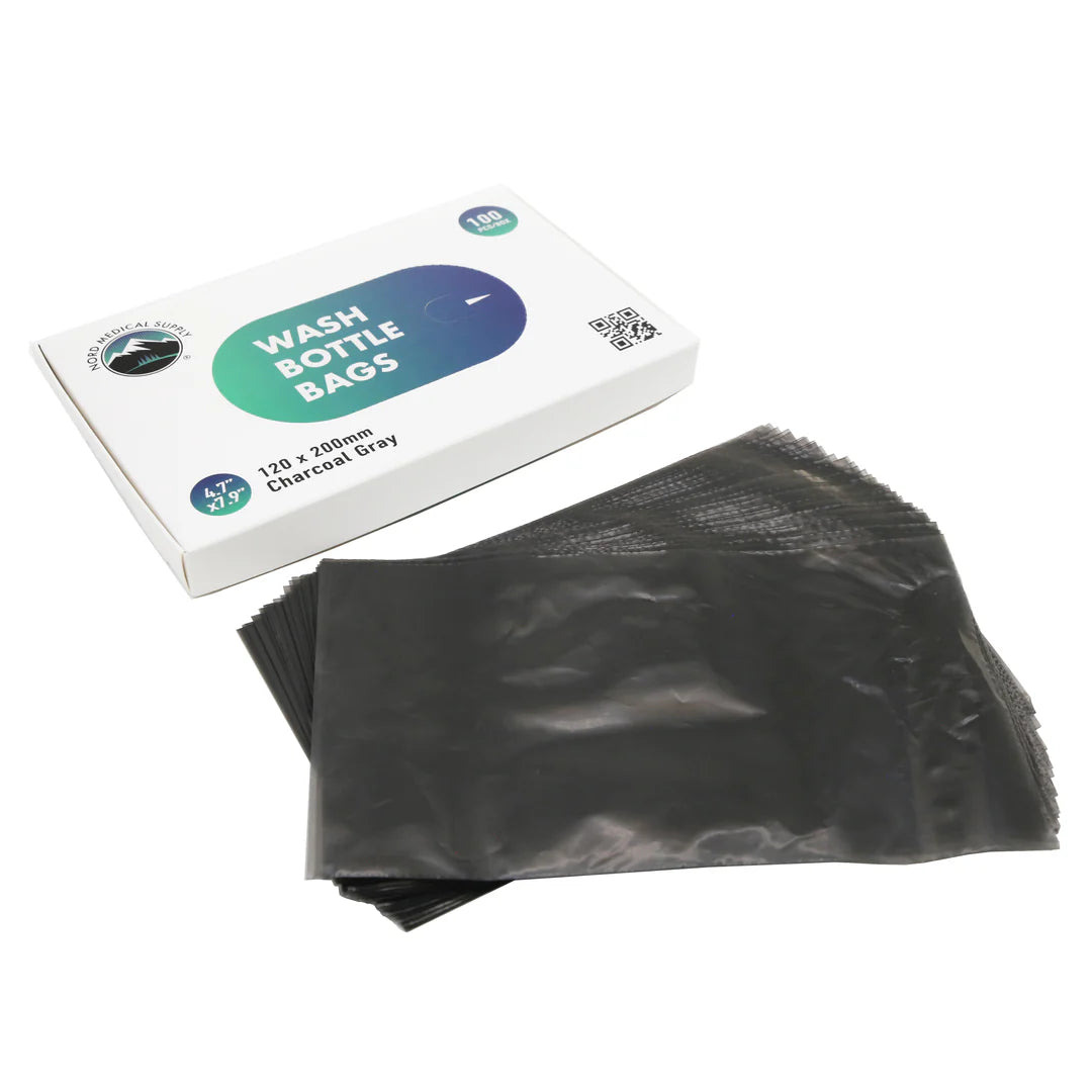 Nord graywash bottle bags 100pcs — tattoo studio barrier supply
