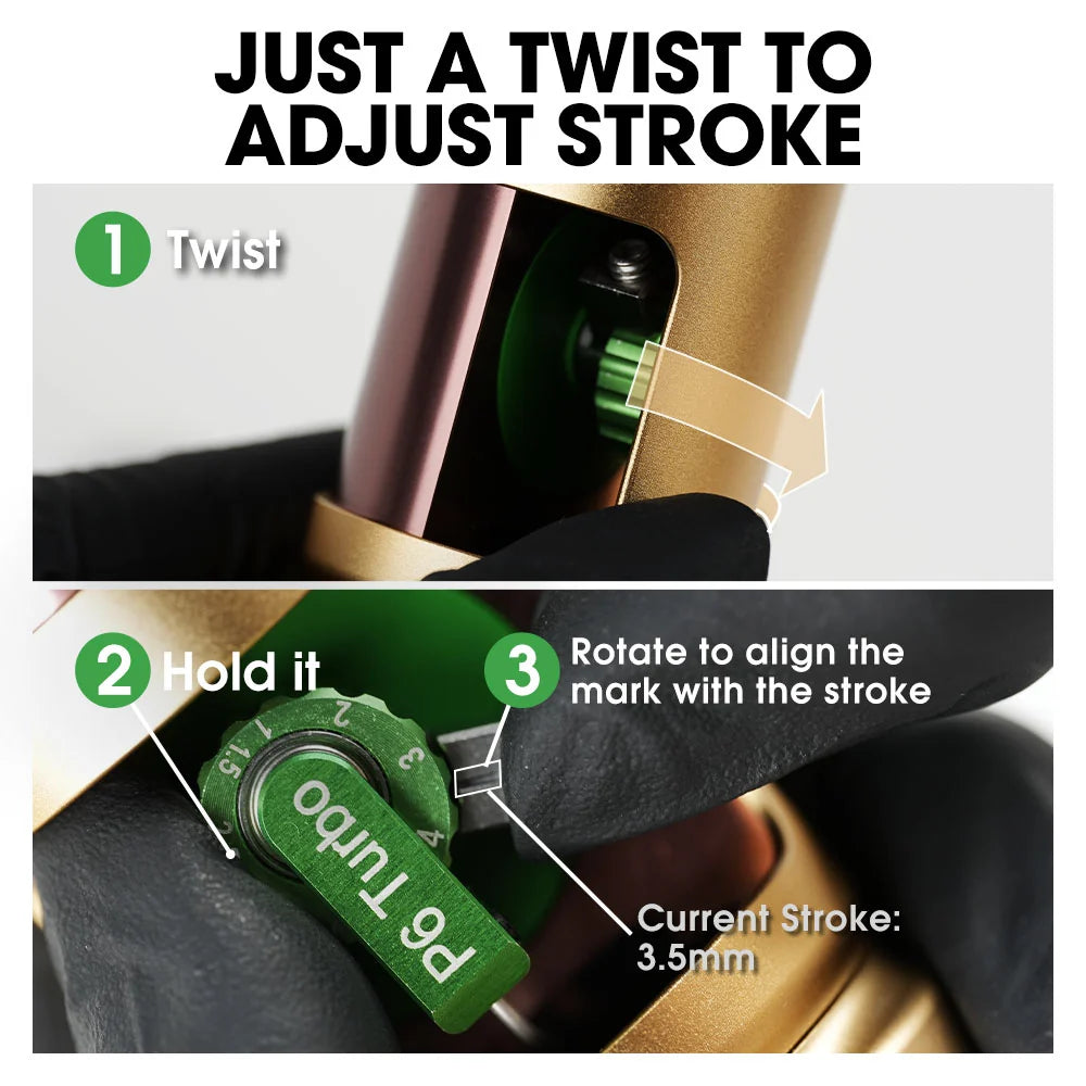 P6 Turbo mechanism to settle stroke
