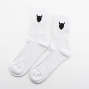 Demons Crew Socks White