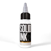 Solid Ink White tattoo ink 2 oz bottle on white background