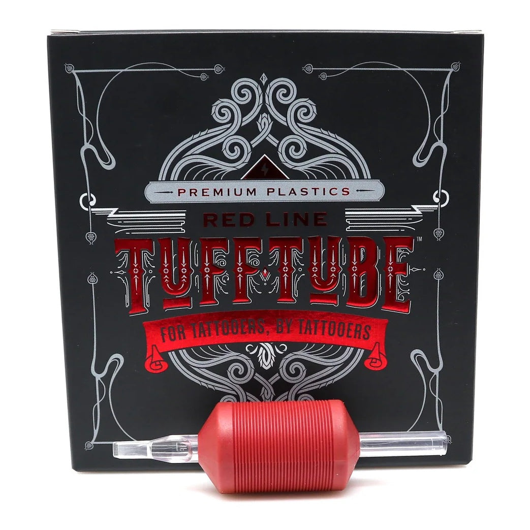 Good Guy Red Line Tuff Tube Flat disposable tube and box — BNG Tattoo Supply