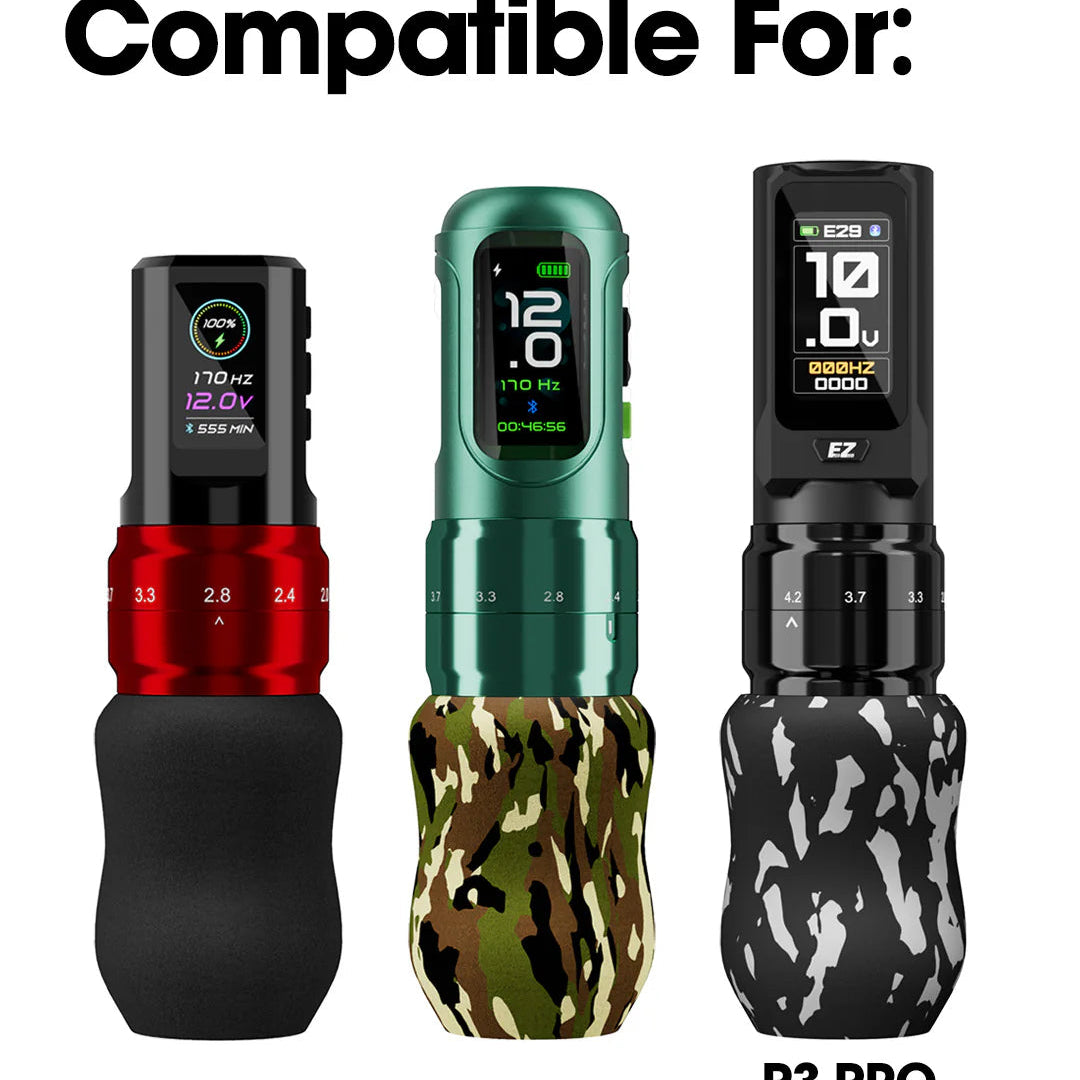 EZ Tattoo Machine Disposable Grip compatibility chart — P3 Pro, P3 Pro Touch, P6