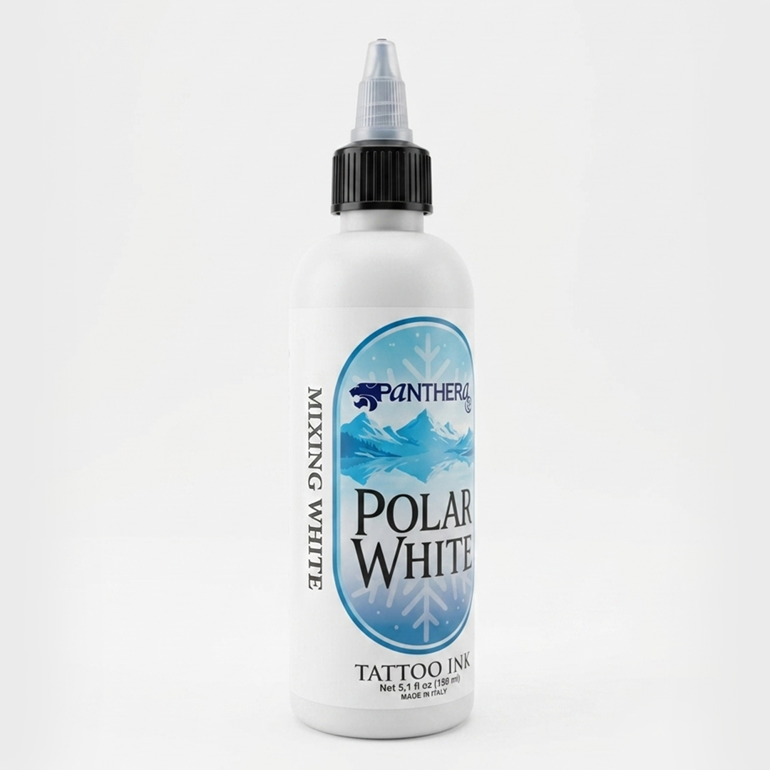 Panthera Polar White Mixing tattoo ink, 5.1 fl oz bottle, 150 ml, made in Italy