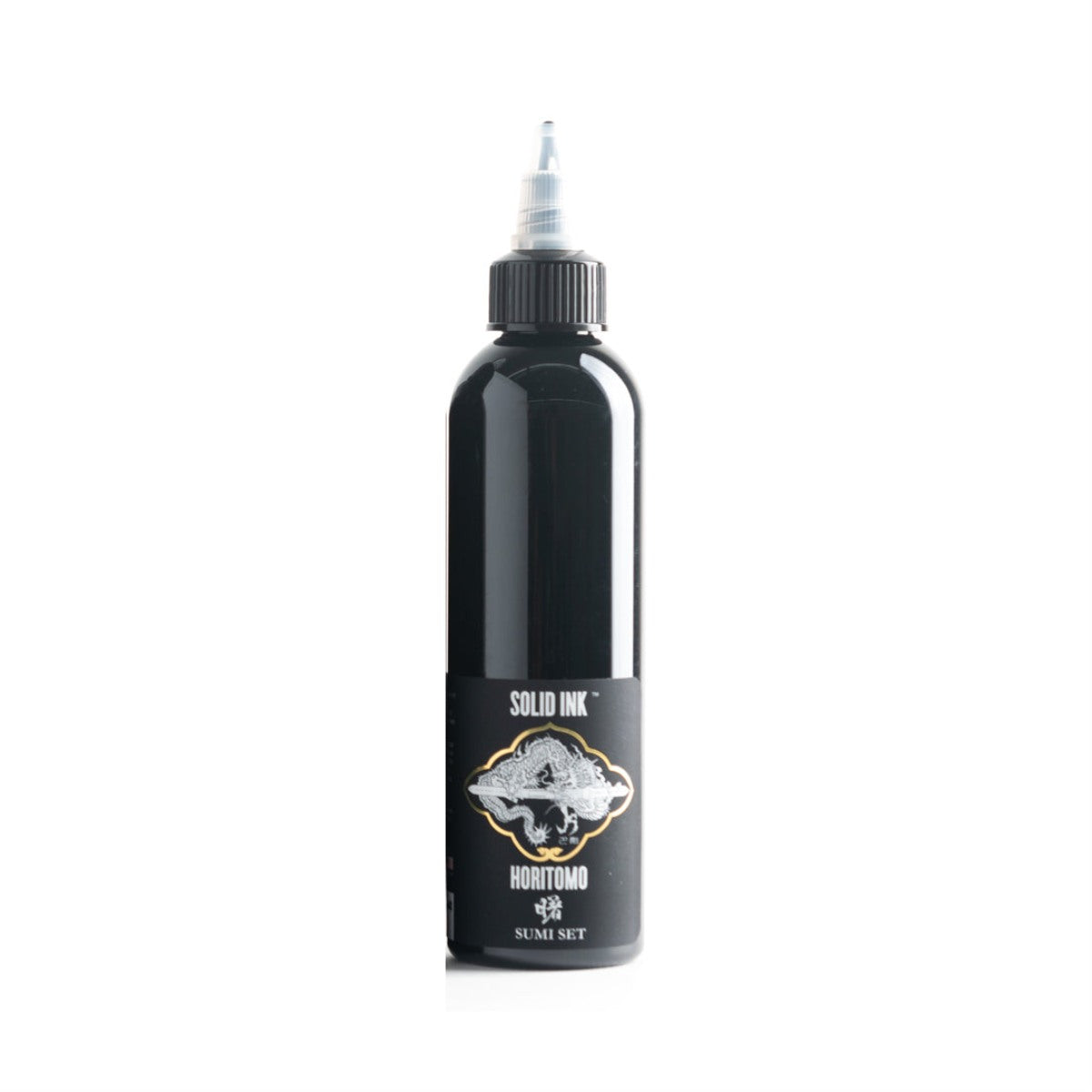 Solid Ink Horitomo Sumi 4 oz single bottle (same bottle for Black, Dark, Medium and Light)