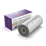 Unistar Soaker healing film cut to size over a fresh tattoo, 15 cm wide, self-adhesive, no tape needed