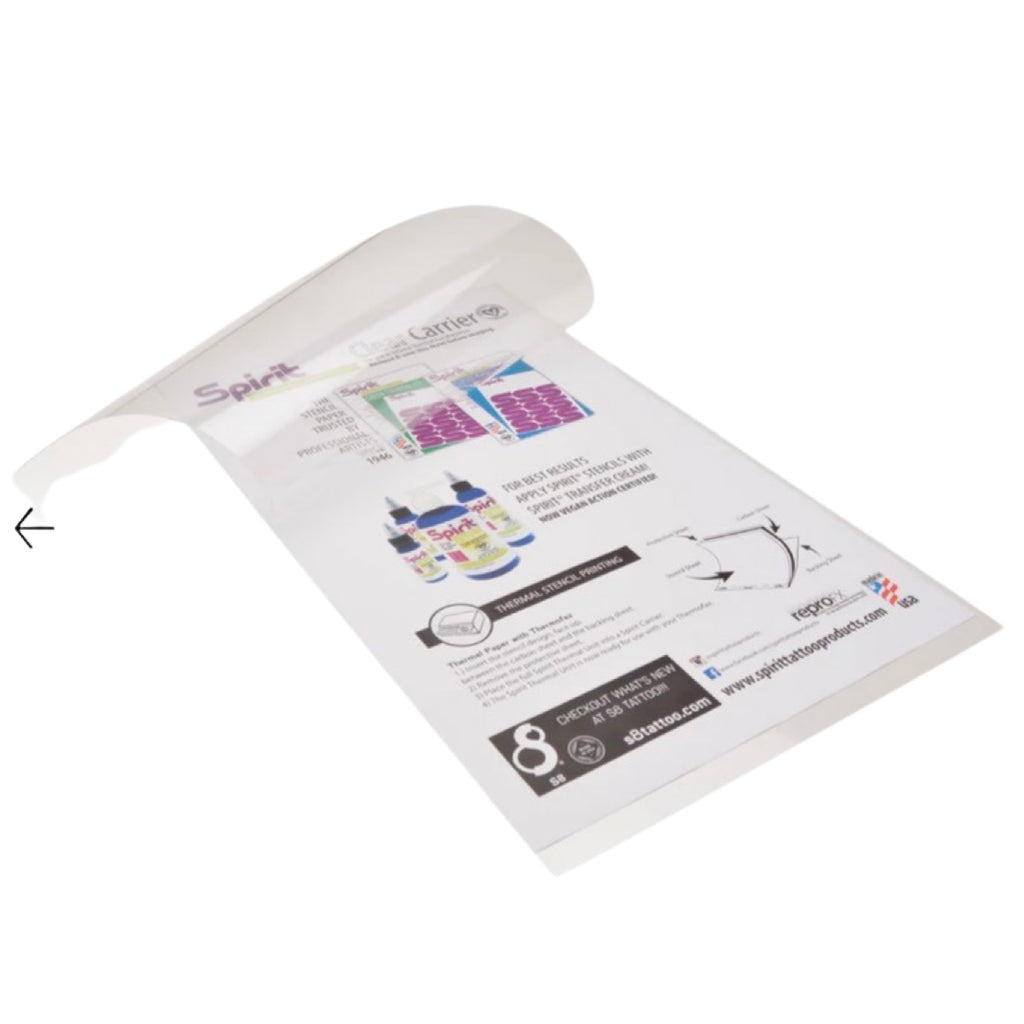 SPIRIT CARRIER SHEET 2 SIZES