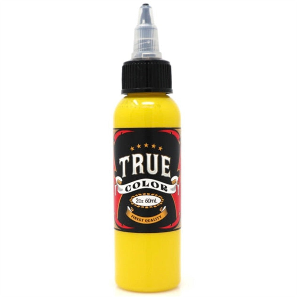 True Color Canary Yellow 2 oz tattoo ink bottle — BNG Tattoo Supply Canada
