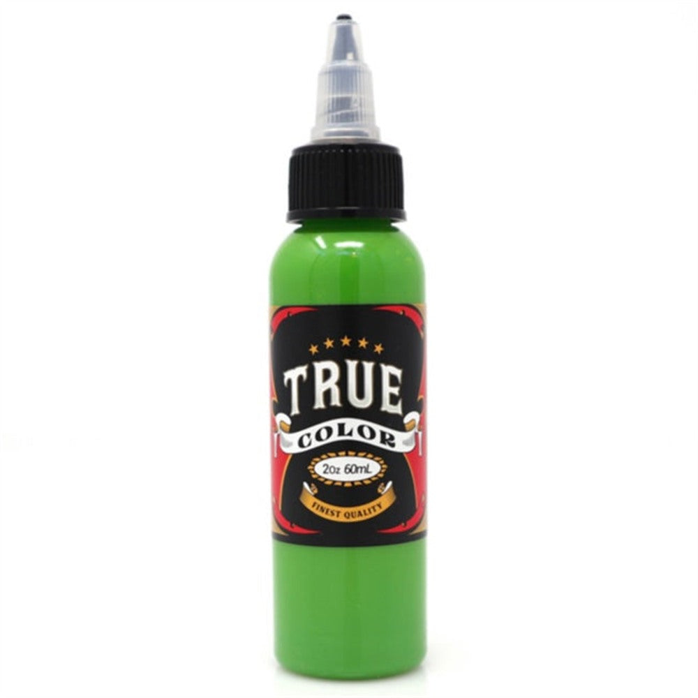 True Color Light Green 2 oz tattoo ink bottle — BNG Tattoo Supply Canada